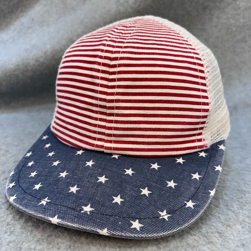 Stars and Stripes Toddler Red White Blue George Hats Mesh Snapback Trucker Hat